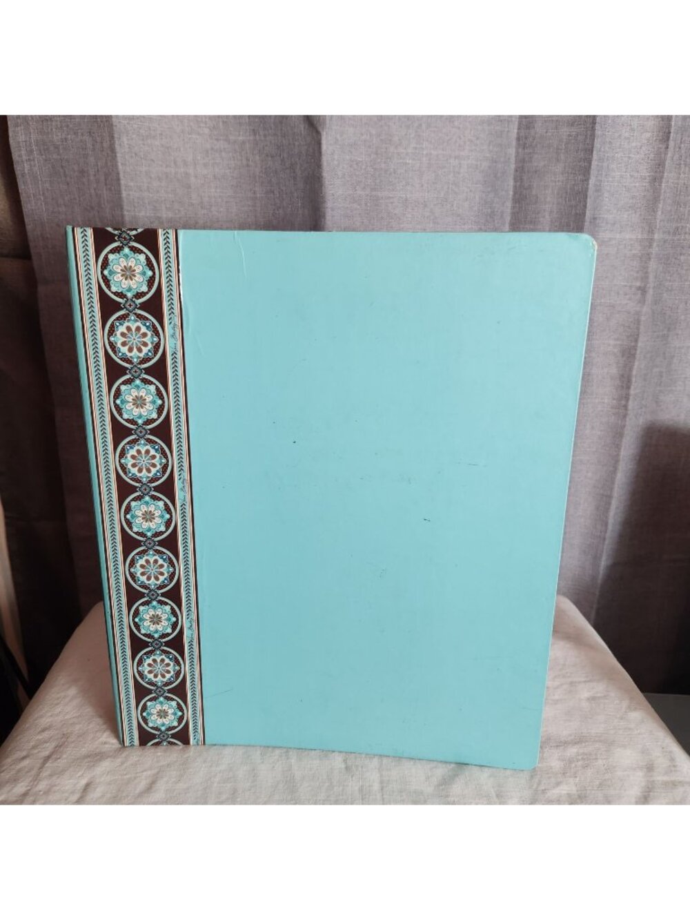 Vera Bradley Vintage Aqua Blue Floral 3-Ring Binder 10x12 Published By Lifeguard